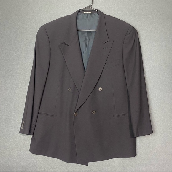 Giorgio Armani Le Collezioni blazer 46R Dark Blue Academia Professional Office - Picture 3 of 17